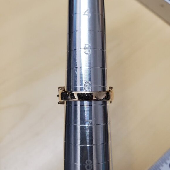 Sterling Silver Goldtone Pink CZ Ring 6 Multi Stone Cluster Cocktail SETA - Picture 9 of 9